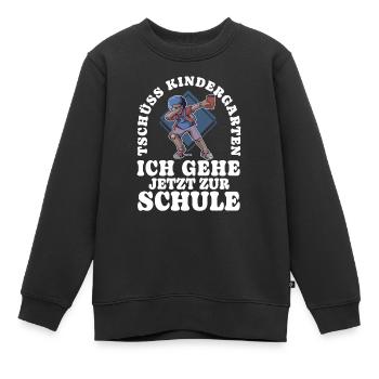 Einschulung 03 Zeichenfläche 7 Kopieren 4 - Kinder Premium Organic Sweatshirt - Schwarz - Vorne - AI Model Kid Female (0cm)