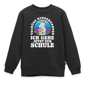 Einschulung 07 Zeichenfläche 15 - Kinder Premium Organic Sweatshirt - Schwarz - Vorne - AI Model Kid Female (0cm)