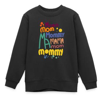 Maman - Sweat Premium enfant bio - noir - Devant - AI Model Kid Female (0cm)