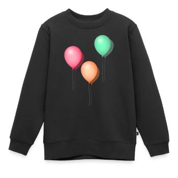 Luftballons Pastell - Kinder Premium Organic Sweatshirt - Schwarz - Vorne - AI Model Kid Female (0cm)
