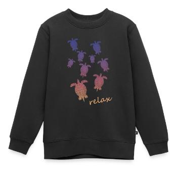 Schildkröten - Kinder Premium Organic Sweatshirt - Schwarz - Vorne - AI Model Kid Female (0cm)