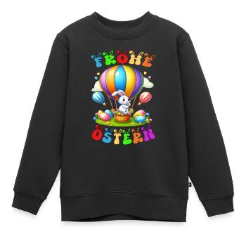 Frohe Ostern - Kinder Premium Organic Sweatshirt - Schwarz - Vorne - AI Model Kid Female (0cm)