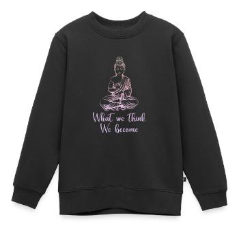 Bunter Buddha Inspirierendes Buddhismus - Kinder Premium Organic Sweatshirt - Schwarz - Vorne - AI Model Kid Female (0cm)