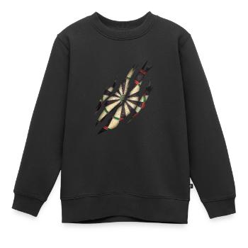 Jeu de fléchettes Hobby Fléchettes - Sweat Premium enfant bio - noir - Devant - AI Model Kid Female (0cm)