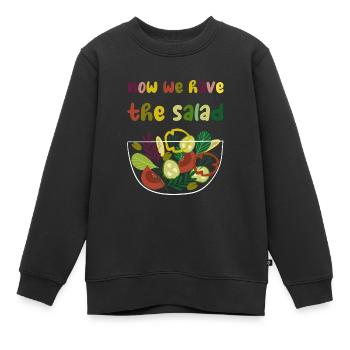 Denglisch Funny Saying Gift - Kids Premium Organic Sweatshirt - black - Front - AI Model Kid Female (0cm)