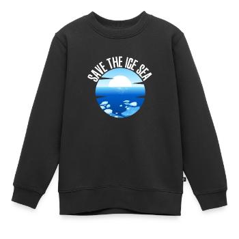 Arktis und Antarktis - Rettet Das Eis - Kinder Premium Organic Sweatshirt - Schwarz - Vorne - AI Model Kid Female (0cm)