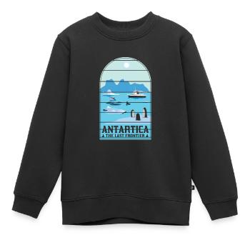 Antarctique : la dernière frontière - Penguins Outdoors - Sweat Premium enfant bio - noir - Devant - AI Model Kid Female (0cm)