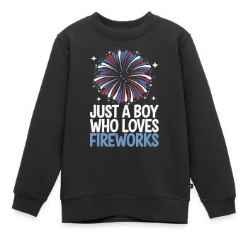 Pyrotechniker Feuerwerk Pyrotechnik - Kinder Premium Organic Sweatshirt - Schwarz - Vorne - AI Model Kid Female (0cm)