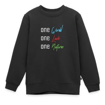 Nachhaltigkeit - Kinder Premium Organic Sweatshirt - Schwarz - Vorne - AI Model Kid Female (0cm)