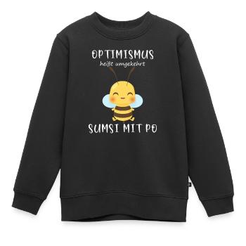 Biene Optimismus Sumsi mit Po - Kinder Premium Organic Sweatshirt - Schwarz - Vorne - AI Model Kid Female (0cm)