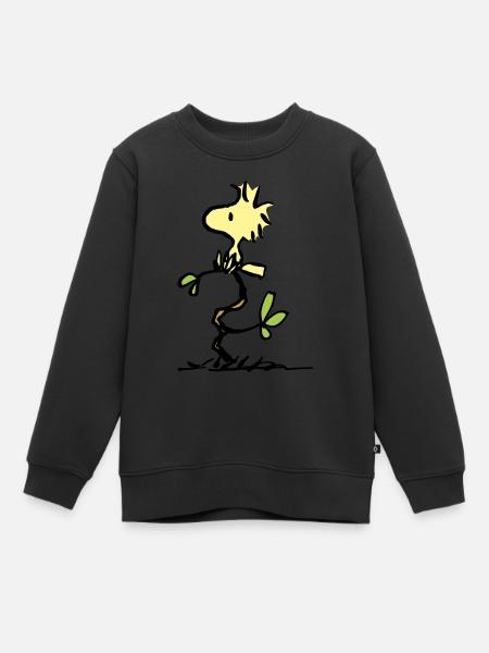 Peanuts Woodstock Op Een Boom - Premium børne sweatshirt økologisk - sort