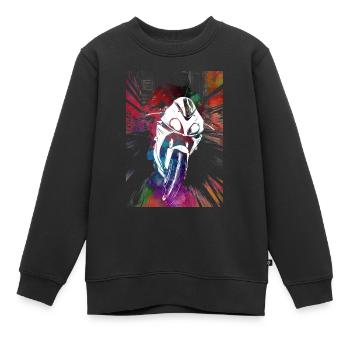 #motor #sport de course automobile - Sweat Premium enfant bio - noir - Devant - AI Model Kid Female (0cm)