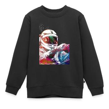 Autorennen #racing #sport - Kinder Premium Organic Sweatshirt - Schwarz - Vorne - AI Model Kid Female (0cm)