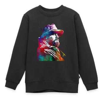 Pêche, sport, art, #fishing - Sweat Premium enfant bio - noir - Devant - AI Model Kid Female (0cm)