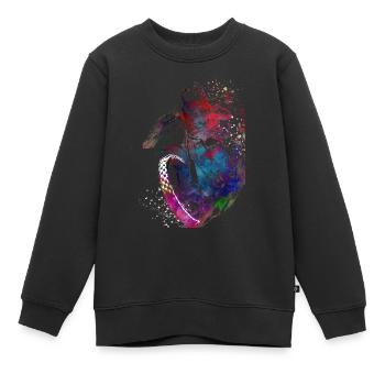 Courses automobiles #motor #sport - Sweat Premium enfant bio - noir - Devant - AI Model Kid Female (0cm)