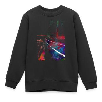 Yachtrennsportkunst #yachting - Kinder Premium Organic Sweatshirt - Schwarz - Vorne - AI Model Kid Female (0cm)