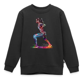 Articles de sport de fitness #fitness - Sweat Premium enfant bio - noir - Devant - AI Model Kid Female (0cm)