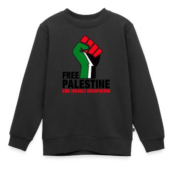 Libérer la Palestine - Sweat Premium enfant bio - noir - Devant - AI Model Kid Female (0cm)