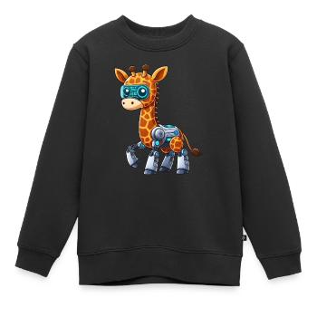 Coole Roboter Giraffe ist ein Cyborg - Kinder Premium Organic Sweatshirt - Schwarz - Vorne - AI Model Kid Female (0cm)