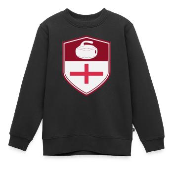 England Flag Curling Team Winter Eissport - Kinder Premium Organic Sweatshirt - Schwarz - Vorne - AI Model Kid Female (0cm)