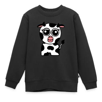 Kleine Kuh - Kinder Premium Organic Sweatshirt - Schwarz - Vorne - AI Model Kid Female (0cm)
