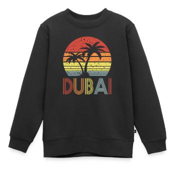Dubai - Kinder Premium Organic Sweatshirt - Schwarz - Vorne - AI Model Kid Female (0cm)