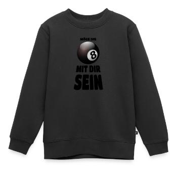 Möge die Acht mit Dir sein - Billard - Kinder Premium Organic Sweatshirt - Schwarz - Vorne - AI Model Kid Female (0cm)