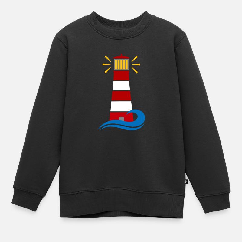 Leuchtturm - Kinder Premium Organic Sweatshirt - Schwarz