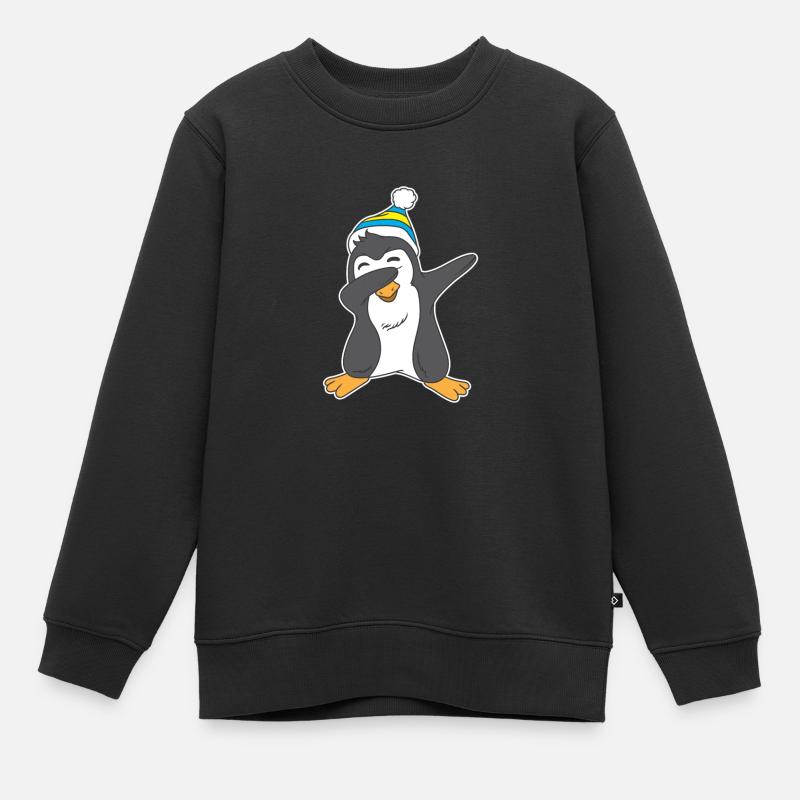 Pingouin pingouin pingouin - Sweat Premium enfant bio - noir