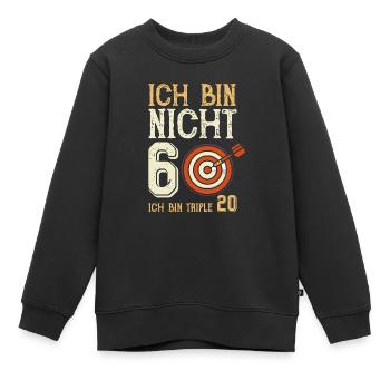 Ich bin nicht 60 ich bin triple 20 - Kinder Premium Organic Sweatshirt - Schwarz - Vorne - AI Model Kid Female (0cm)