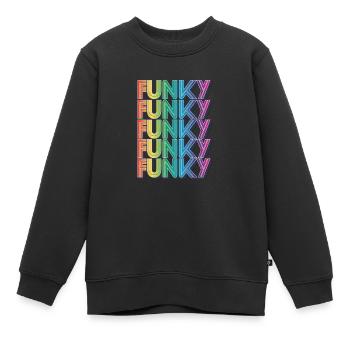 Funky Retro - Kinder Premium Organic Sweatshirt - Schwarz - Vorne - AI Model Kid Female (0cm)