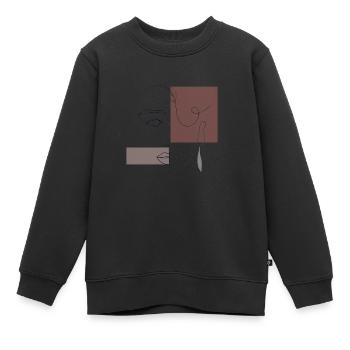 Athènes - Sweat Premium enfant bio - noir - Devant - AI Model Kid Female (0cm)