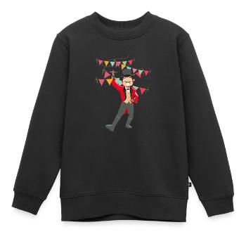 Zirkus Dompteur Design für Circus Fans - Kinder Premium Organic Sweatshirt - Schwarz - Vorne - AI Model Kid Female (0cm)