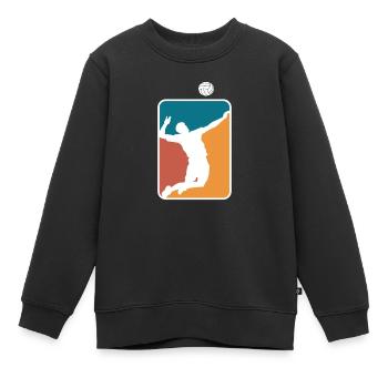 Cadeau de volley-ball de volley-ball de volley-ball de plage - Sweat Premium enfant bio - noir - Devant - AI Model Kid Female (0cm)