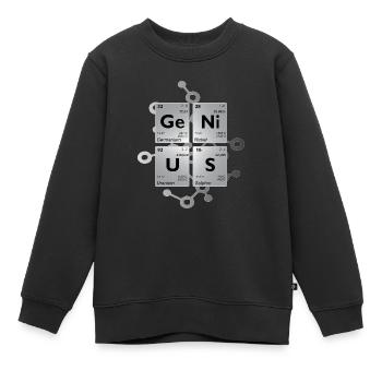 GENIUS Periodensystem in grey shadow - Kinder Premium Organic Sweatshirt - Schwarz - Vorne - AI Model Kid Female (0cm)