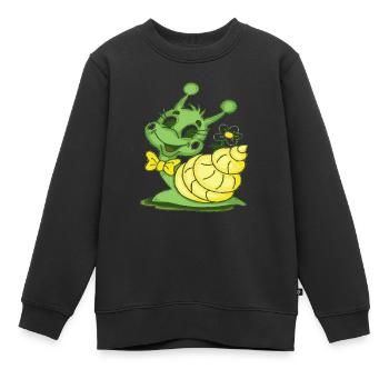 limace - Sweat Premium enfant bio - noir - Devant - AI Model Kid Female (0cm)