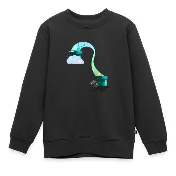 Contraste au-dessus et au-dessous du ciel - Sweat Premium enfant bio - noir - Devant - AI Model Kid Female (0cm)