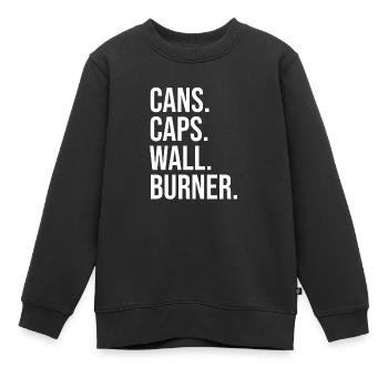 Idée cadeau Graffiti - Sweat Premium enfant bio - noir - Devant - AI Model Kid Female (0cm)