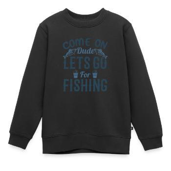 Fischer fischen frische Fische - Kinder Premium Organic Sweatshirt - Schwarz - Vorne - AI Model Kid Female (0cm)