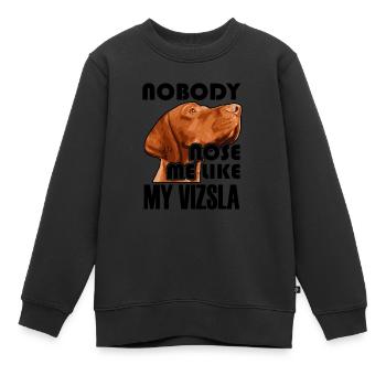 Niemand nasen mich wie mein Vizsla - Kinder Premium Organic Sweatshirt - Schwarz - Vorne - AI Model Kid Female (0cm)