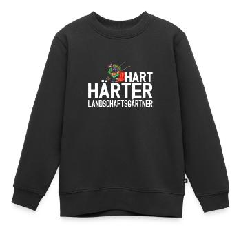 Hart Härter Landschaftsgärtner - Kinder Premium Organic Sweatshirt - Schwarz - Vorne - AI Model Kid Female (0cm)