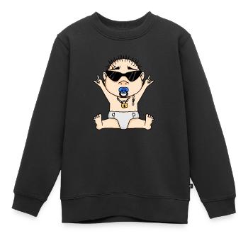 Cool bébé - Sweat Premium enfant bio - noir - Devant - AI Model Kid Female (0cm)