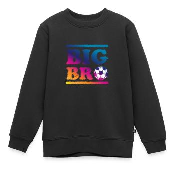 Big Bro Fussball Geschenk - Kinder Premium Organic Sweatshirt - Schwarz - Vorne - AI Model Kid Female (0cm)