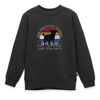 Mischling Hund fantastisch Wunderbar Sunset - Kinder Premium Organic Sweatshirt - Schwarz - Vorne - AI Model Kid Female (0cm)
