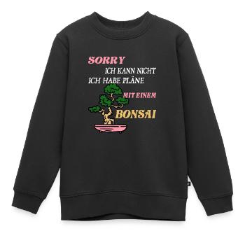 Lustiges Bonsai Sammler - Kinder Premium Organic Sweatshirt - Schwarz - Vorne - AI Model Kid Female (0cm)