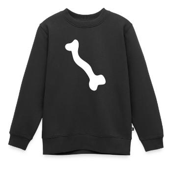 Knochen Skelett - Kinder Premium Organic Sweatshirt - Schwarz - Vorne - AI Model Kid Female (0cm)