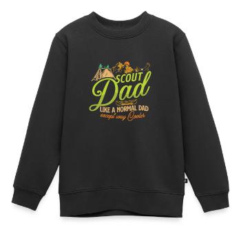 Scout Camping Lagerfeuer Wandern Backpacking - Kinder Premium Organic Sweatshirt - Schwarz - Vorne - AI Model Kid Female (0cm)