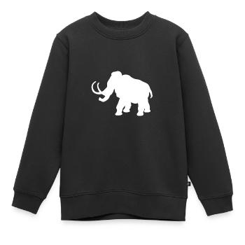 Mammut Silhouette Steinzeit - Kinder Premium Organic Sweatshirt - Schwarz - Vorne - AI Model Kid Female (0cm)