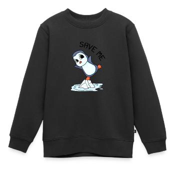 Environnement Changement climatique Protection du climat - Sweat Premium enfant bio - noir - Devant - AI Model Kid Female (0cm)