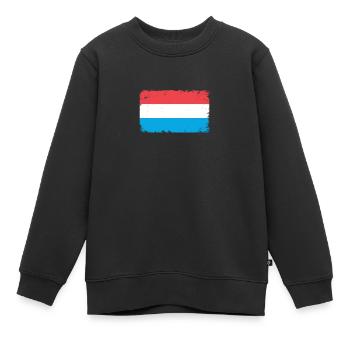 Luxembourg Herzschlag Flagge Vintage Luxembourg - Sweat Premium enfant bio - noir - Devant - AI Model Kid Female (0cm)